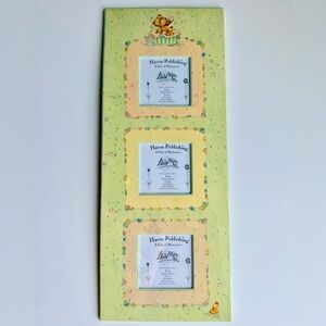 New 8” X 20” Vintage Nursery Picture Collage Frame with 3 3.2” x 3.2” Openings